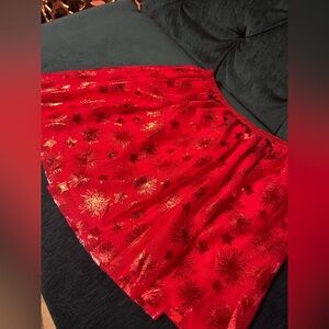 NWT Girls Red Sparkly Starry Firework TulleSkirt